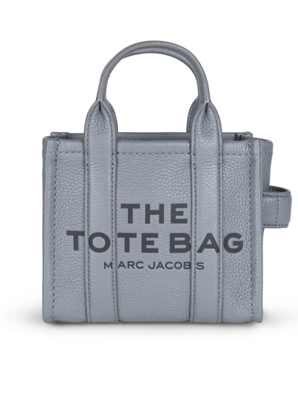 Marc Jacobs Mini Tote Bag in Light Gray Pebbled Leather